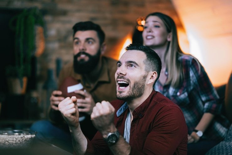 Filipino mobile user reviewing sports and entertainment options online